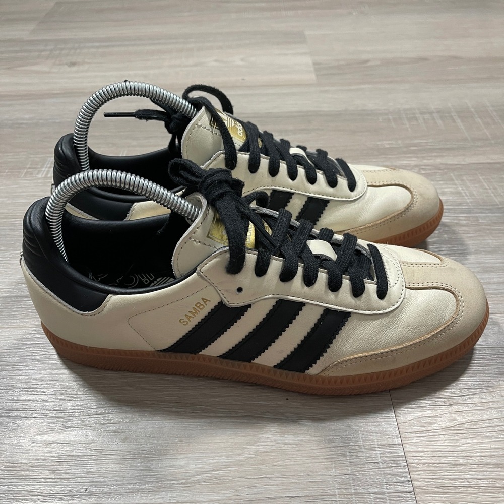 Adidas Women's Samba Neutral Casual Lifestyle 8.5 Cream/Black